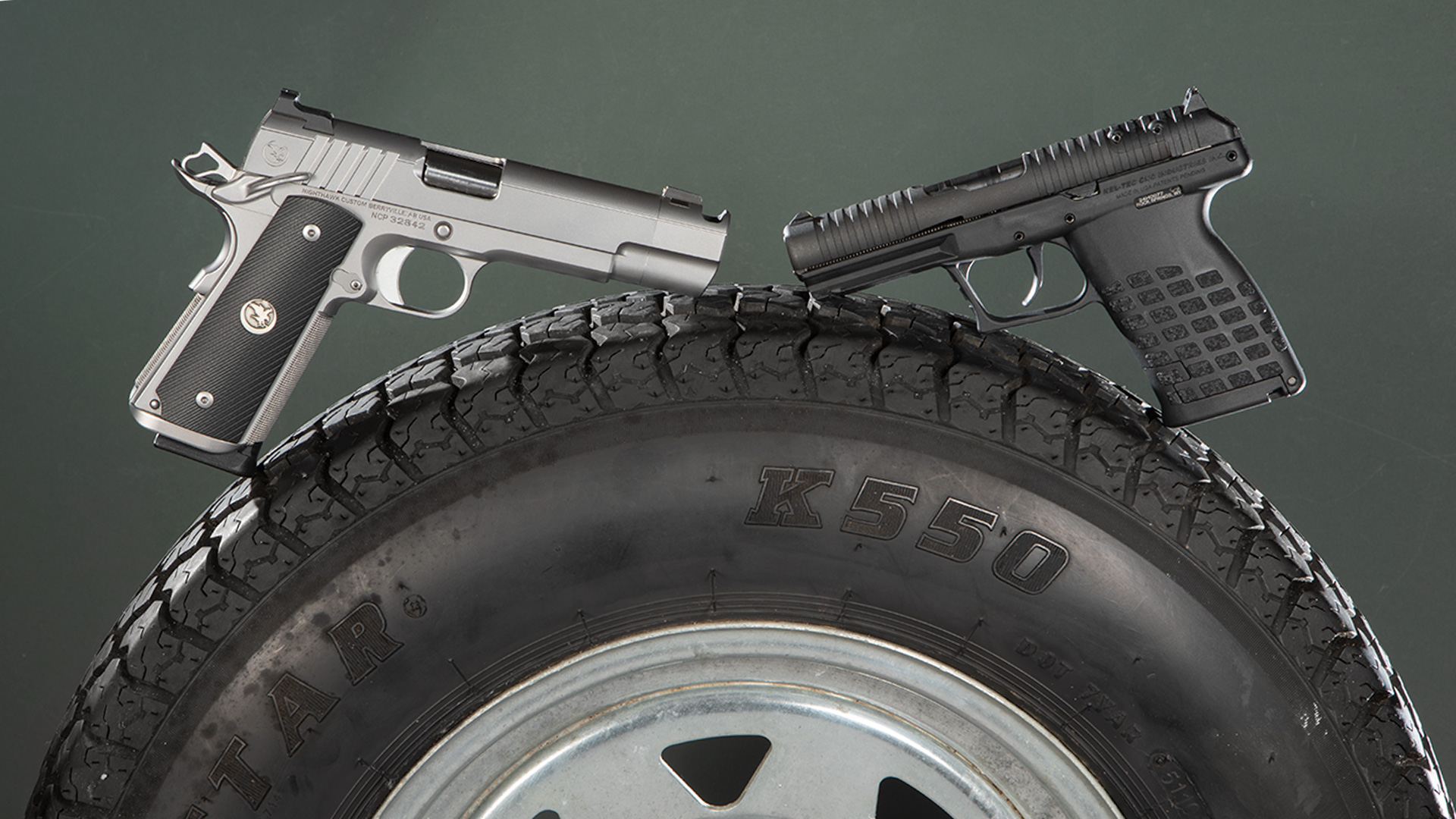firearms on a tire