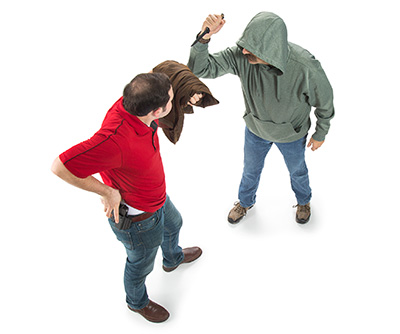 using a jacket as a shield