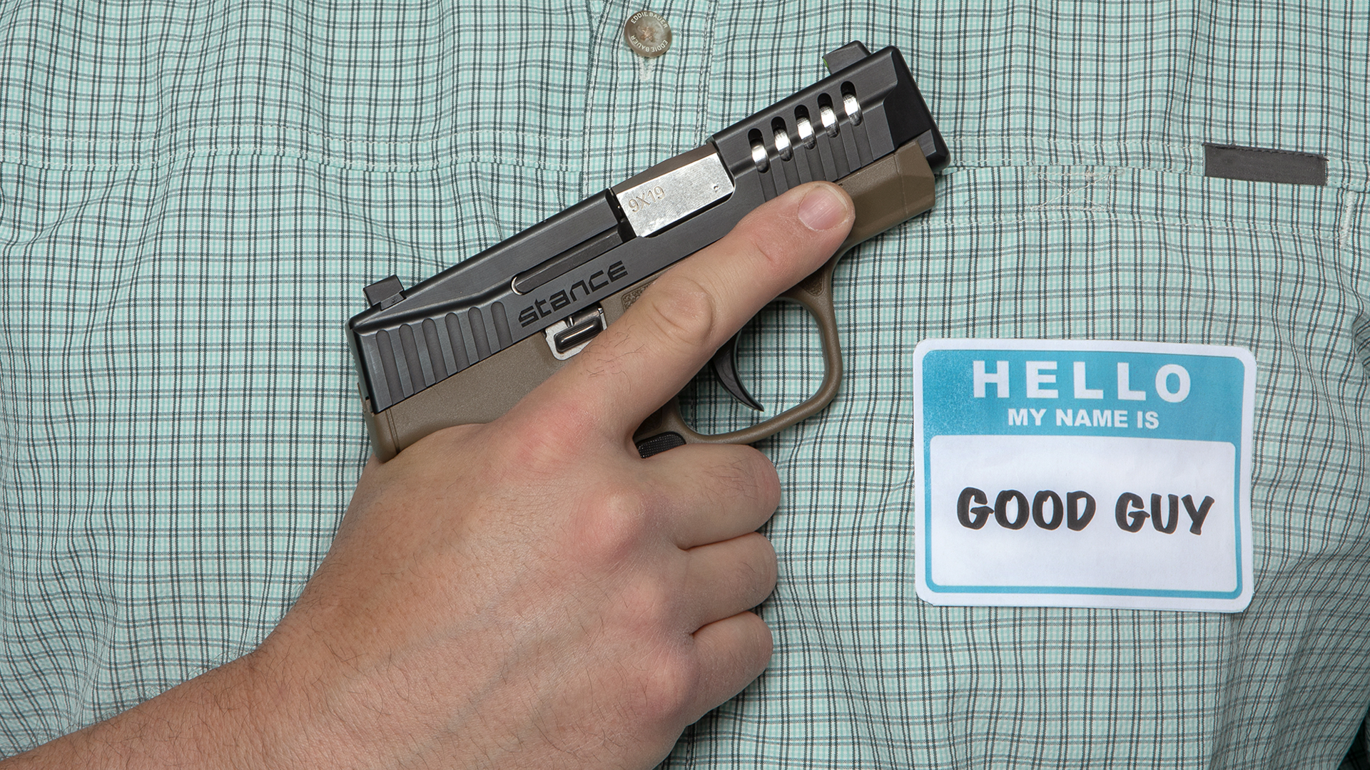 hand with handgun
