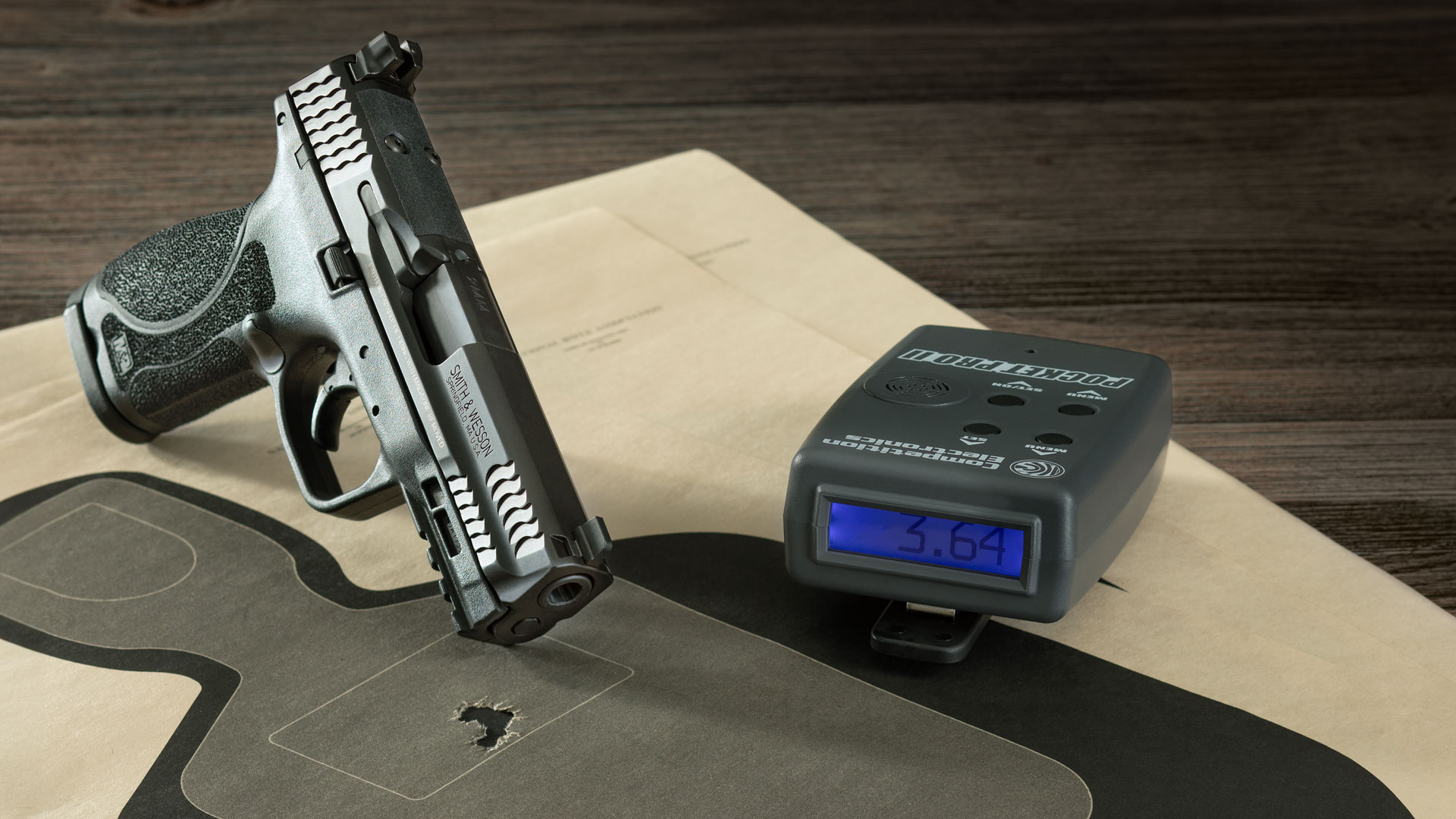 firearm with target