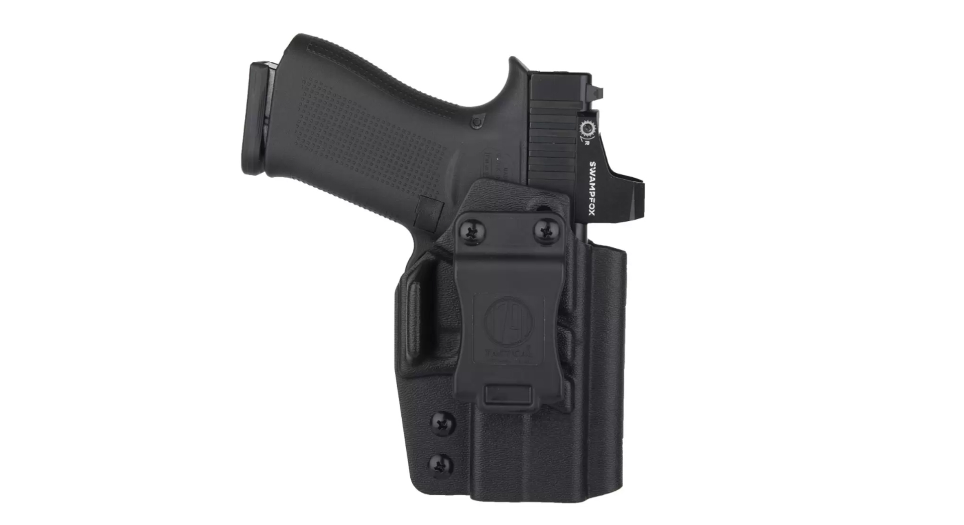 Glock in holster with red dot