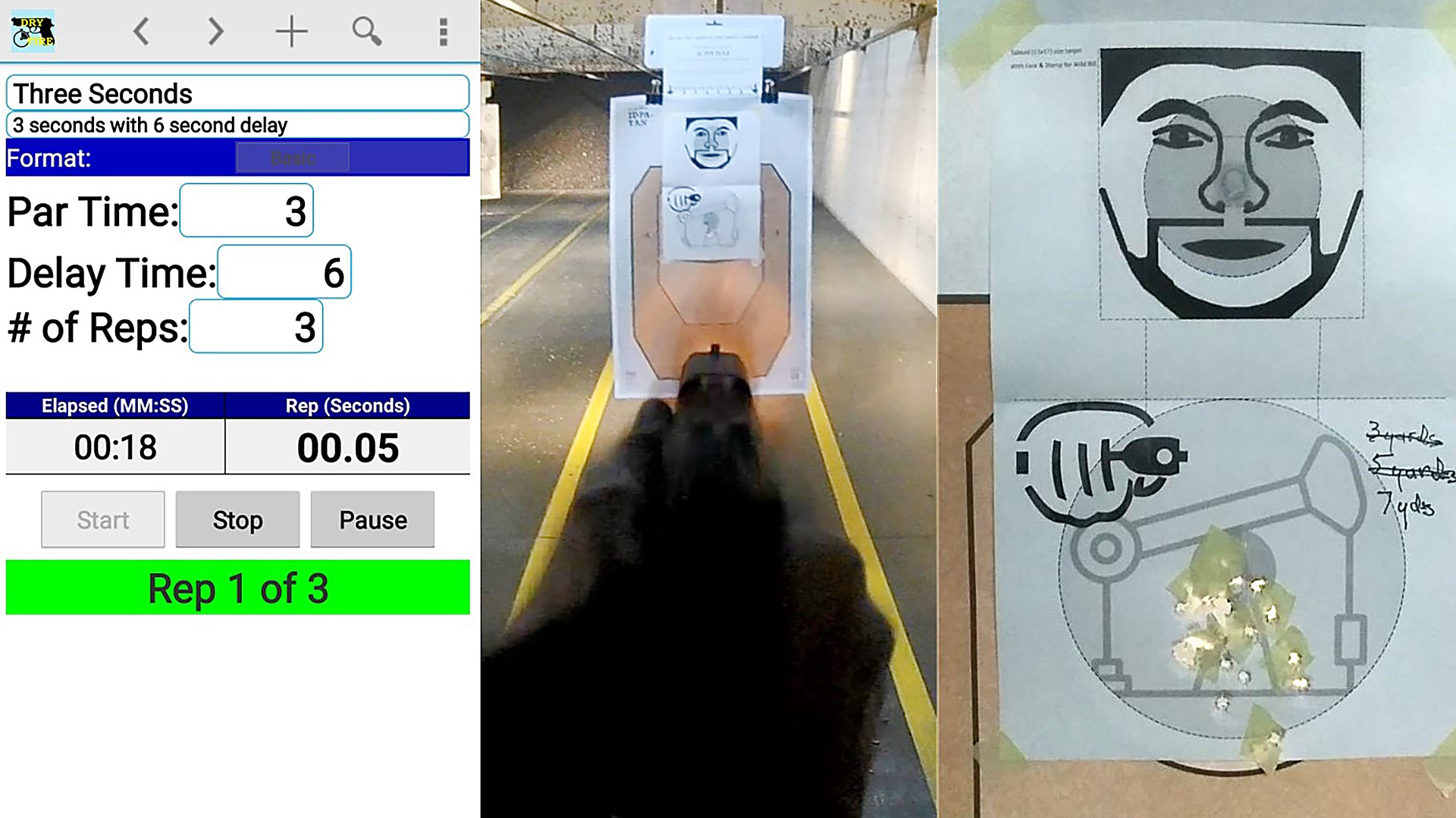 Three Shots in Three Seconds