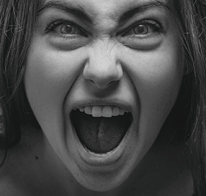 Screaming woman