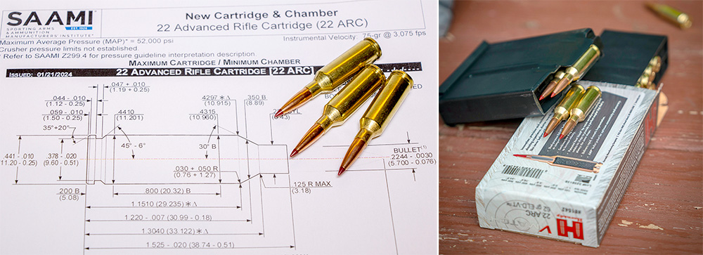 22 ARC cartridge was SAAMI approved