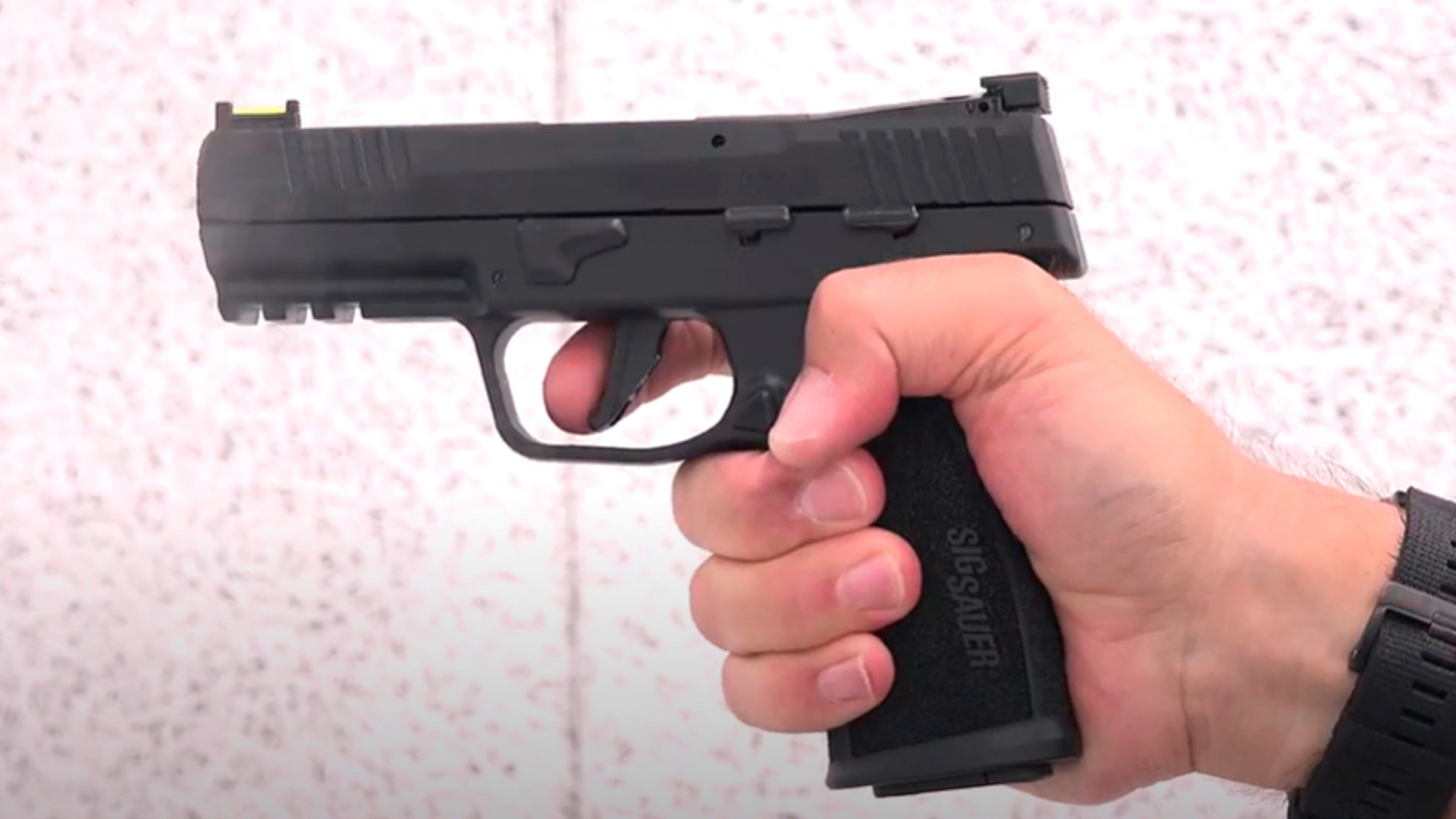 hand with handgun