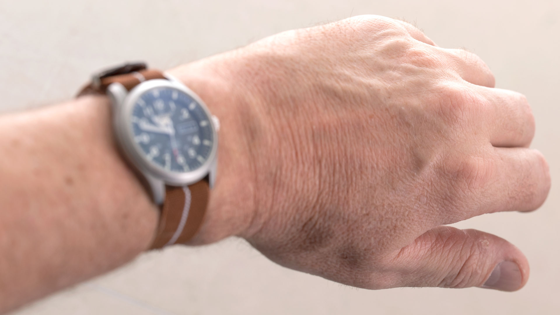 arm with wristwatch