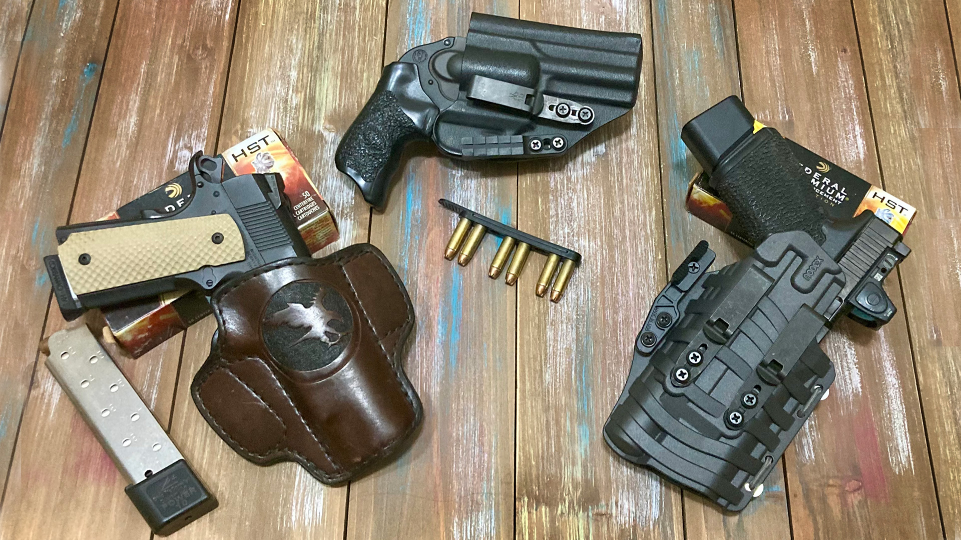 US Concealed Carry Rapid Draw Leather IWB Holster for Compact to