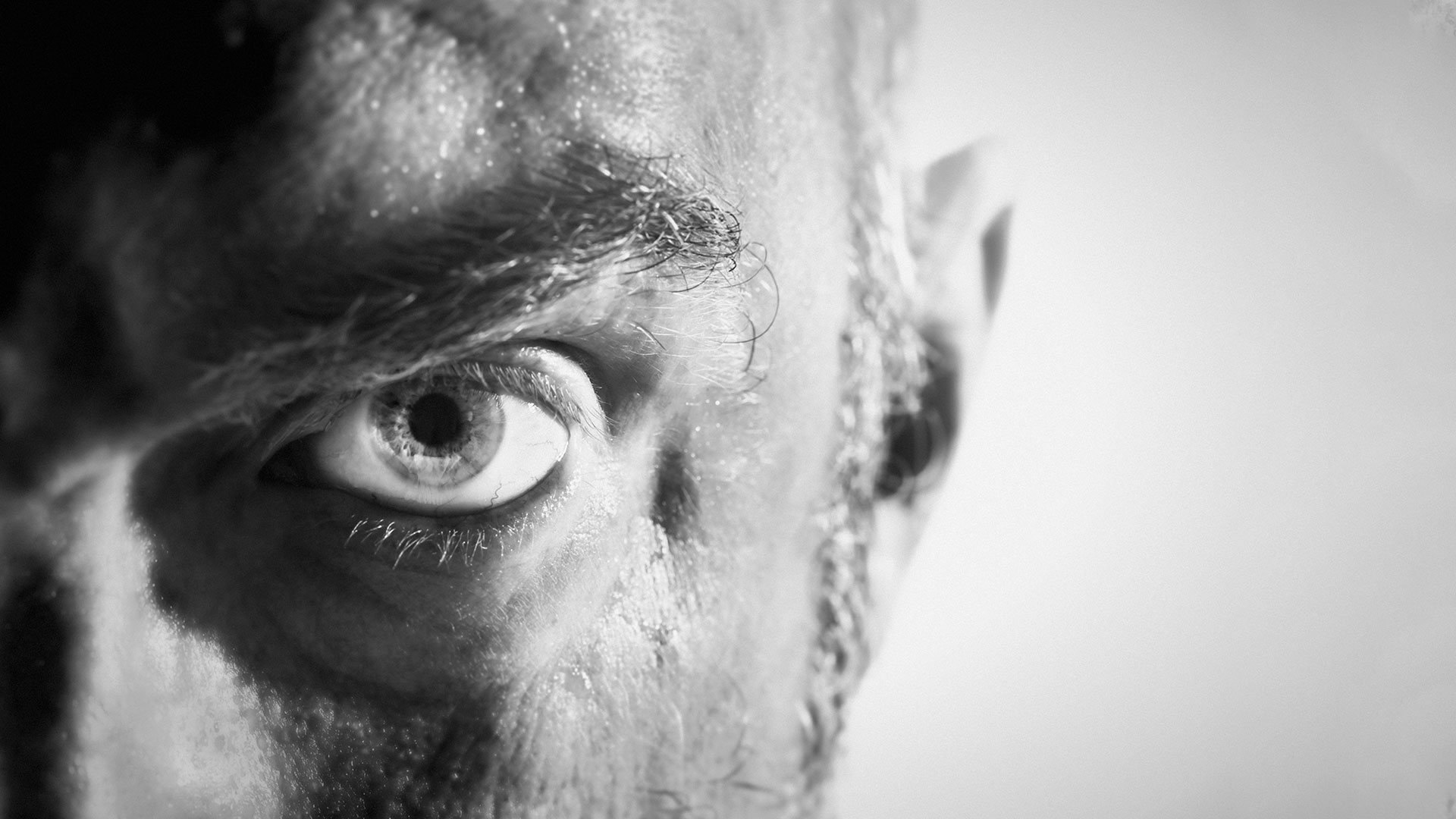 closeup of mans eye