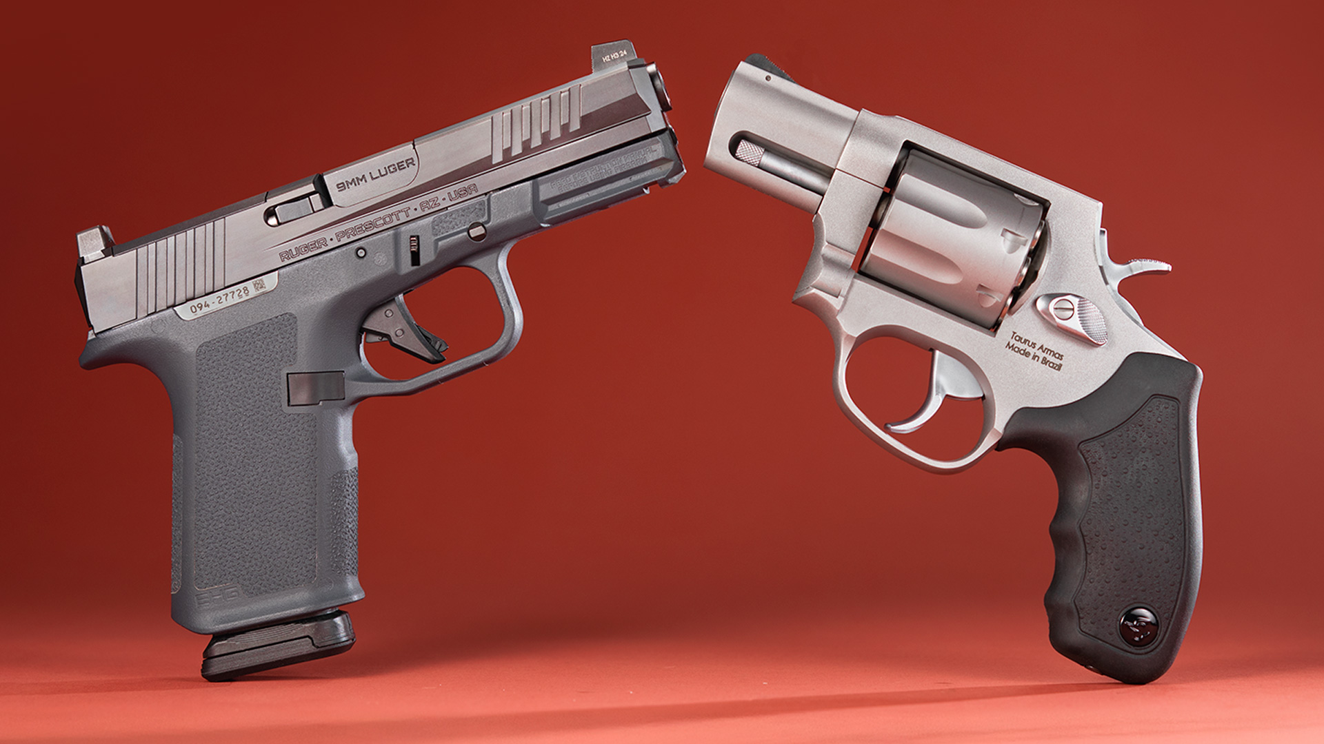 semi-auto pistol and revolver